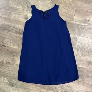 BCX Dress Size XL Extra Large Blue V-neck Sleeveless